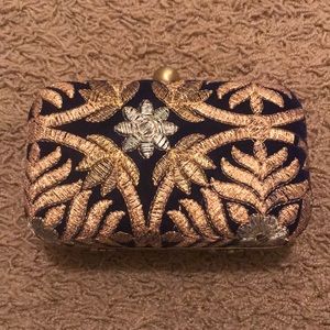 Free People Embroidered Box Clutch
